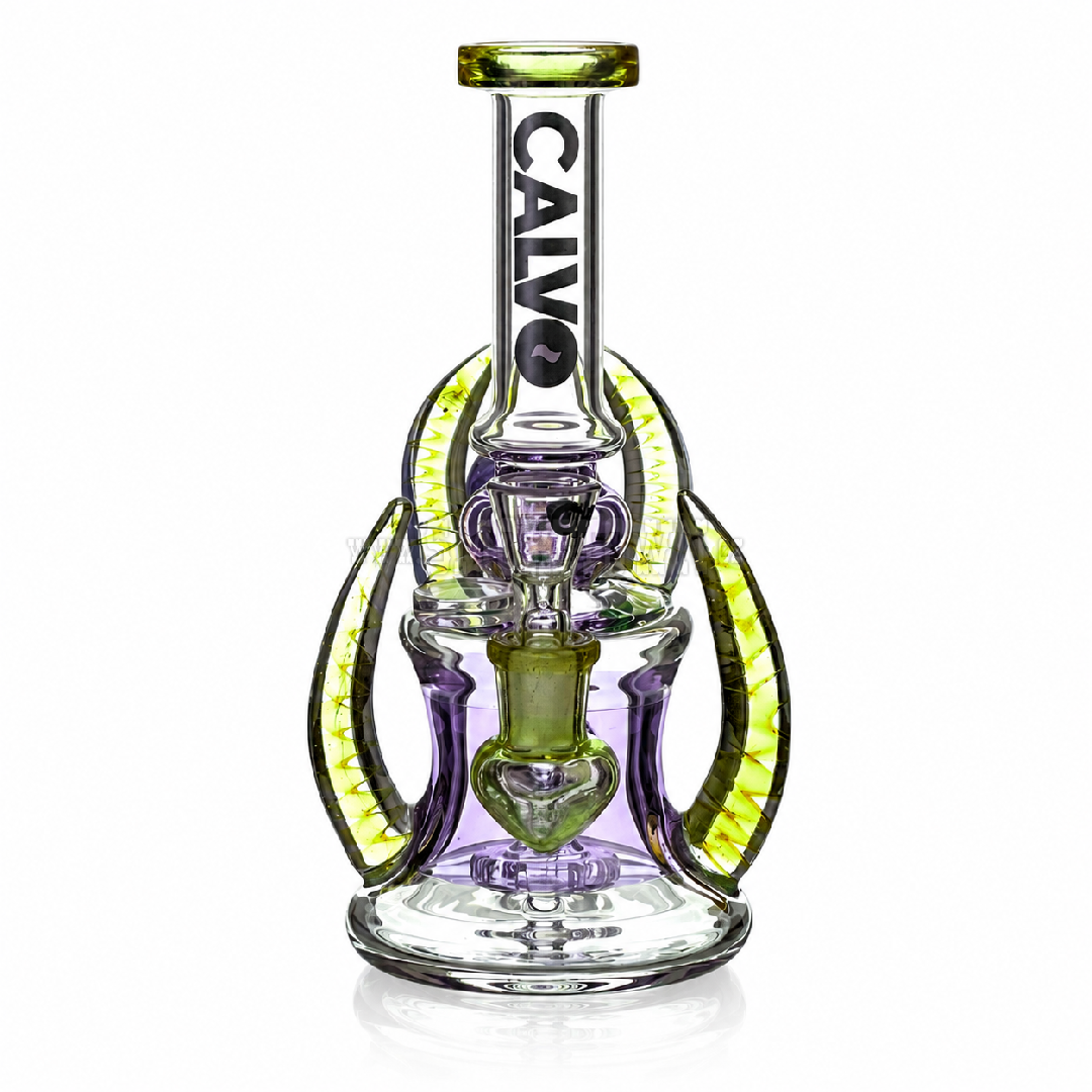 Skleněný bong CALVO Horned Showerhead – fialový 2