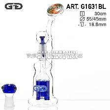 Grace Glass Bubbler Glass Bong with 8Arm Blue 30cm