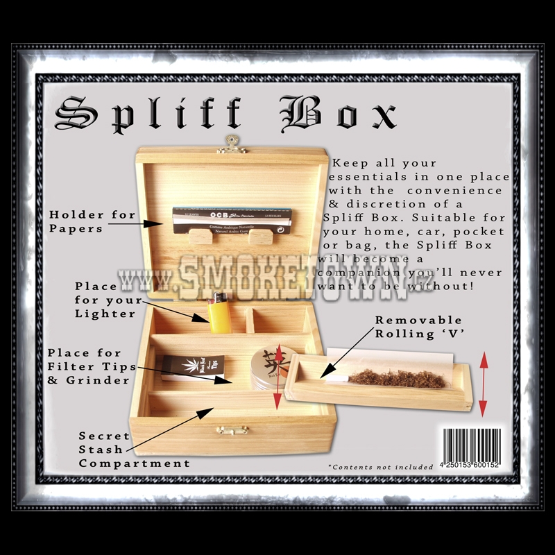 Spliff Box with Removable Rolling Helper