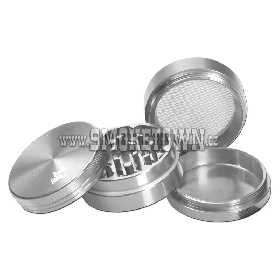 Black Leaf Grinder Silver 4pc 2